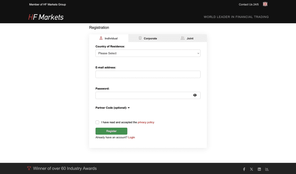 HF Markets How to Open Account